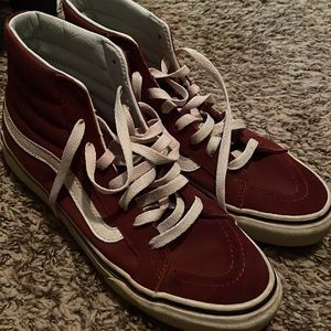 Maroon High Top Vans